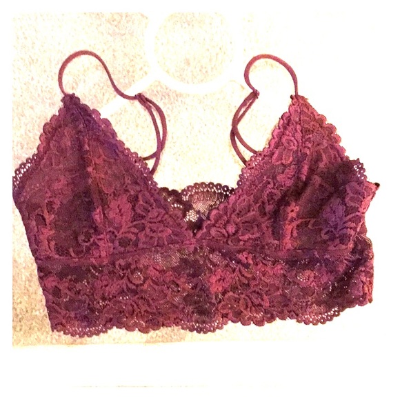burgundy bralette top